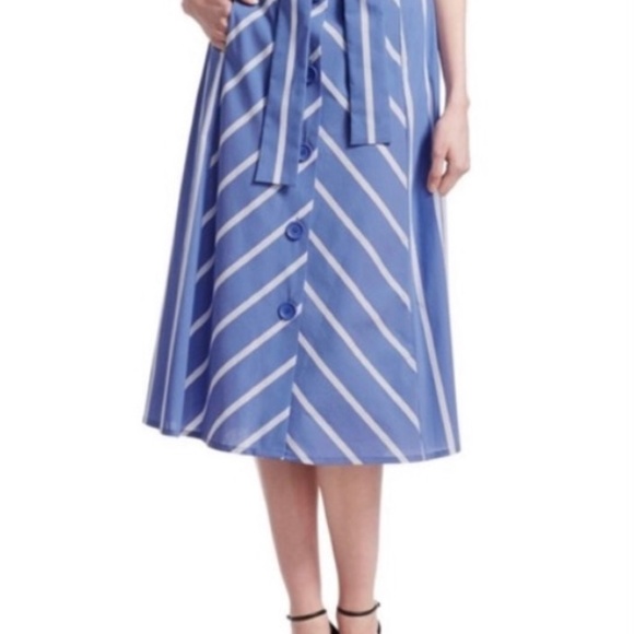 Maje Janine Striped Midi Skirt - Picture 6 of 8
